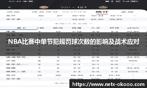 NBA比赛中单节犯规罚球次数的影响及战术应对